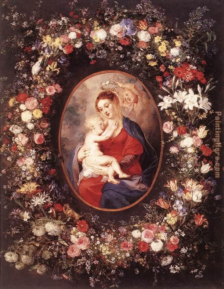 Peter Paul Rubens The Virgin and Child in a Garland of Flower